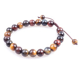 Men's Tiger Stone Bead Bracelet 8mm