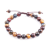 Men's Tiger Stone Bead Bracelet 8mm