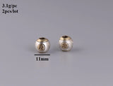 925 Silver Fengshui Wanzi Symbol Bead DIY Jewelry Findings