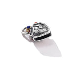 925 Silver Lucky Buddhist Wanzi Symbol Bell Charm Thai Silver Good Luck Pendant