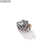 925 Silver Lucky Buddhist Wanzi Symbol Bell Charm Thai Silver Good Luck Pendant