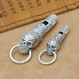 Vintage Thai Silver Skull Whistle Pendant