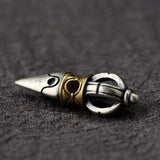 925 Silver Tibetan Dorje Amulet Buddhist Vajra Charm