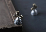 925 Silver Tibetan Vajra Bell Charm Pendant