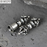 925 Silver Tibetan Dorje Bell Charm Sterling Silver Buddhist Vajra Bell Amulet