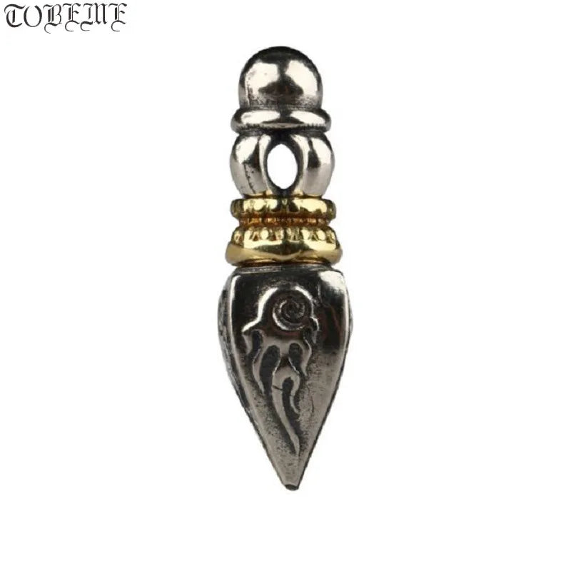 925 Silver Tibetan Dorje Charm Vintage Silver Buddhist Vajra Charm DIY Jewelry