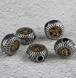 925 Silver Tibetan Lucky Babao Symbol Beads