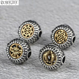 925 Silver Tibetan Lucky Babao Symbol Beads