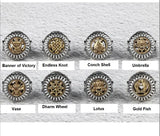 925 Silver Tibetan Lucky Babao Symbol Beads