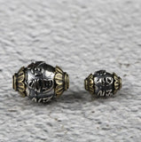 925 Silver Tibetan Six Words Proverb Bead Buddhist OM Mani Loose Beads