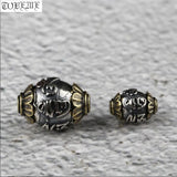 925 Silver Tibetan Six Words Proverb Bead Buddhist OM Mani Loose Beads