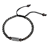 925 Silver Tibetan Six Words Proverb Beaded Bracelet
