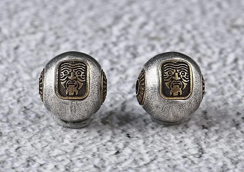 925 Silver Tibetan Zaki Lam Bead Sterling Buddhist Prayer Jazzlam Jewelry Beads
