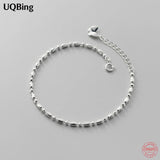 925 Silver Oval Round Beads Bracelet for Women