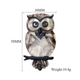 Acrylic Owl Brooch Pins Resin Bird Brooches for Women Animal Broche