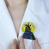 Acrylic Vivid Dog Brooches For Women Kids Lovely Animal Wolfhound Brooch