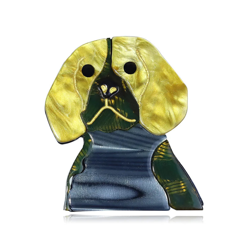 Acrylic Vivid Dog Brooches For Women Kids Lovely Animal Wolfhound Brooch