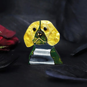 Acrylic Vivid Dog Brooches For Women Kids Lovely Animal Wolfhound Brooch