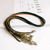 Adjustable Brown Leather Cord Lobster Clasp Pendant Necklace 20pcs 50cm
