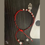 Red Thread Angel Wing Charm Bracelet 925 Sterling Silver Jewelry