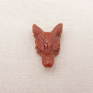 Red Sand Sun Wolf Head Pendant for DIY Jewelry