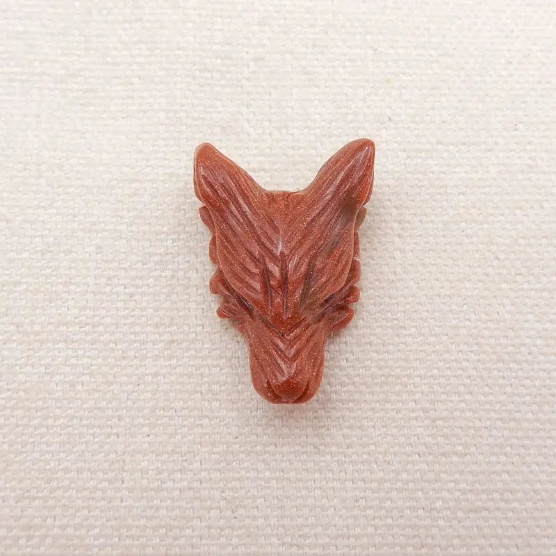 Red Sand Sun Wolf Head Pendant for DIY Jewelry