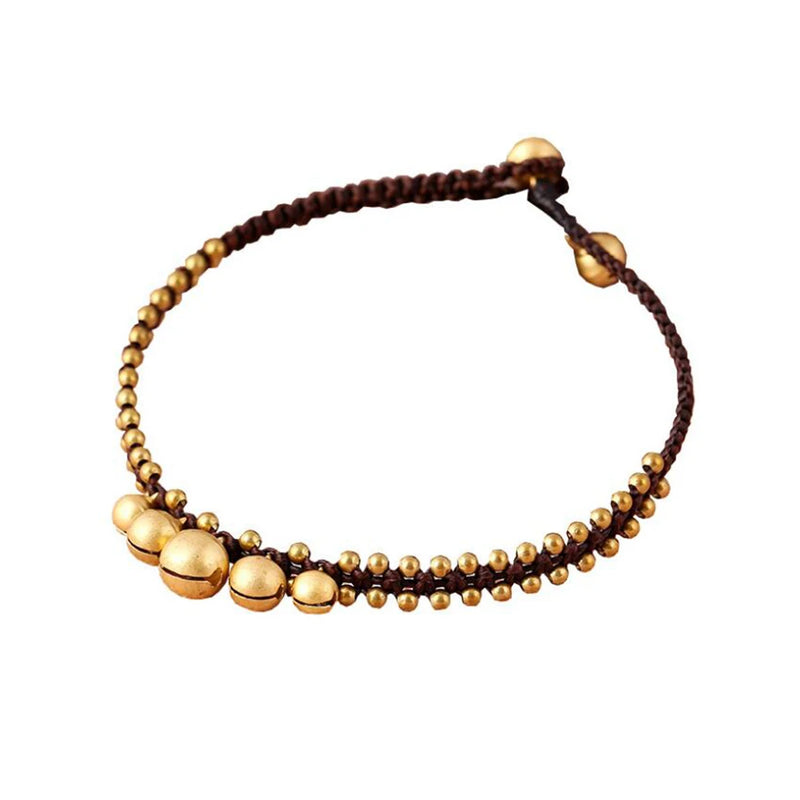 Ethnic Copper Bell Anklet Beach Jewelry Ankle Bracelet