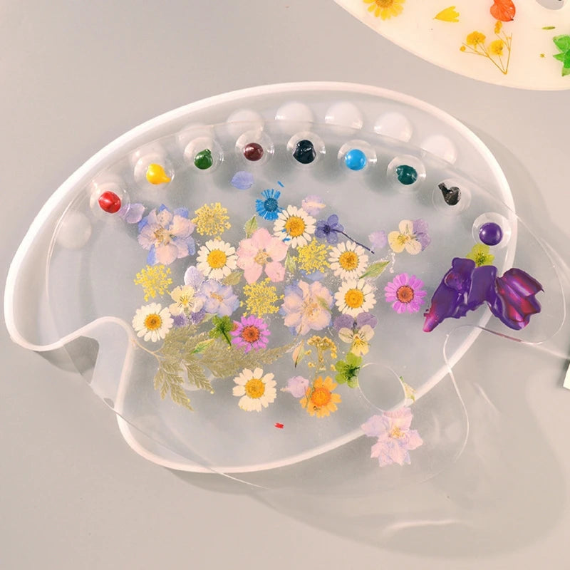 Oval Artist Paint Palette Casting Mold for Resin Art DIY