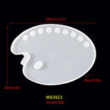 Art Palette Resin Casting Mold DIY Oval Shape Painting Molds