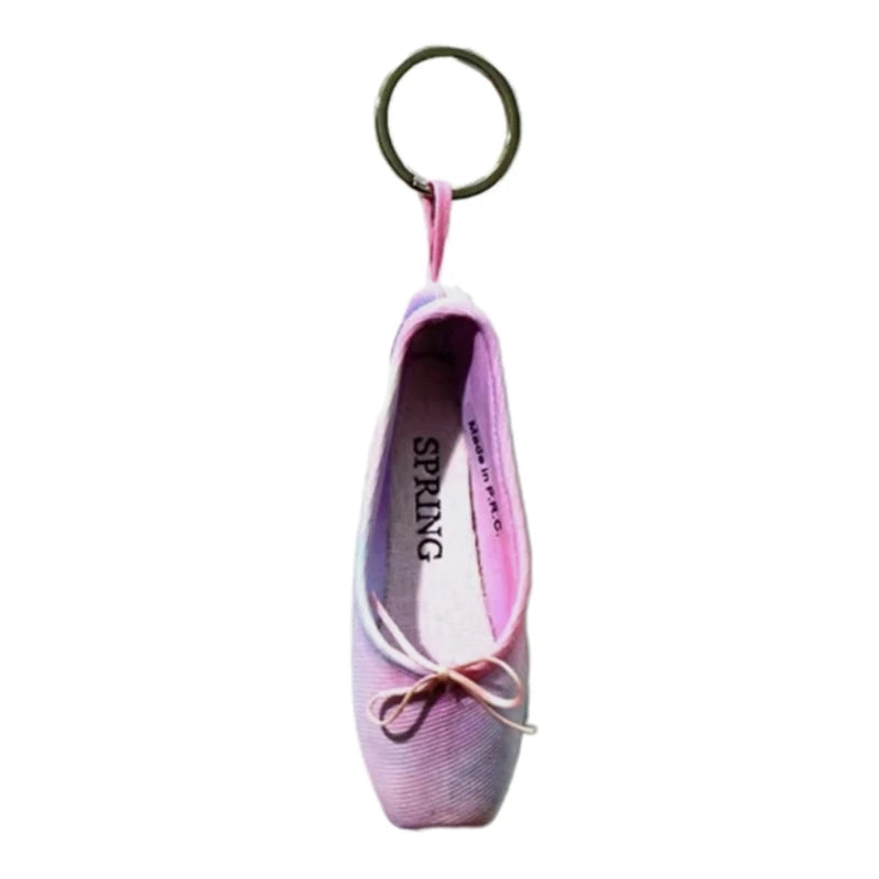 Colorful Ballet Shoes Keychain Pointe Shoe Keyrings Ornament