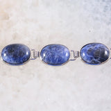 Natural Sodalite Bead Bracelet Adjustable Chain