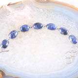 Natural Sodalite Bead Bracelet Adjustable Chain