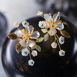 Baroque Vintage Rhinestone Brides Ear Clip Evening Earrings
