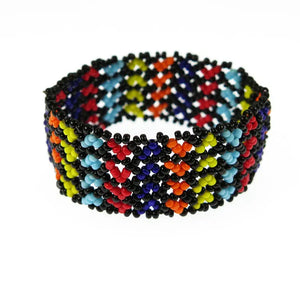 Multicolor Bead Bracelet Hippy Friendship Bohemia Roll Crochet Woven Seed Beads