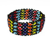 Multicolor Bead Bracelet Hippy Friendship Bohemia Roll Crochet Woven Seed Beads