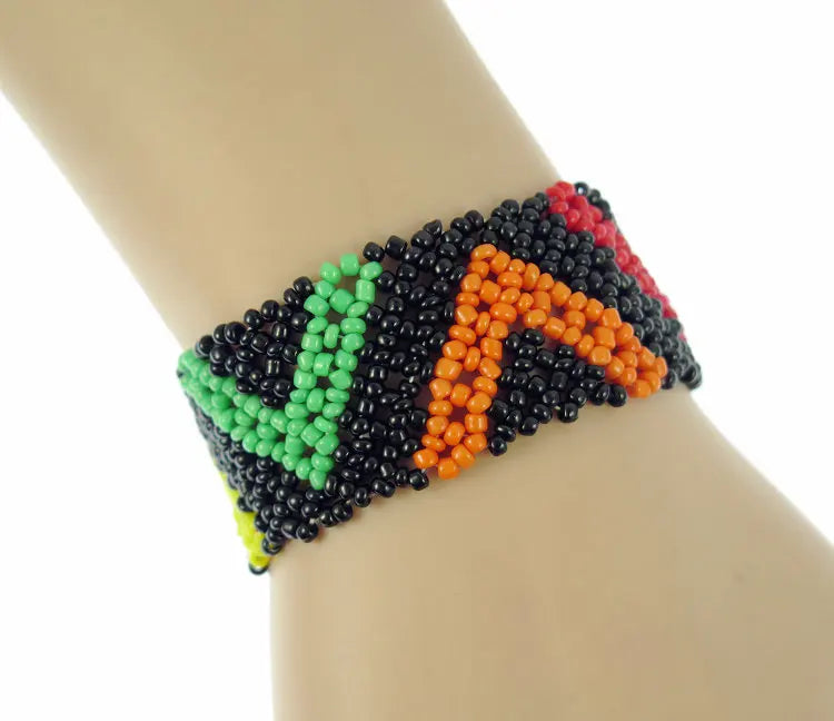 Hippy Friendship Roll Seed Bead Bracelet Crochet Woven Bracelets Gift