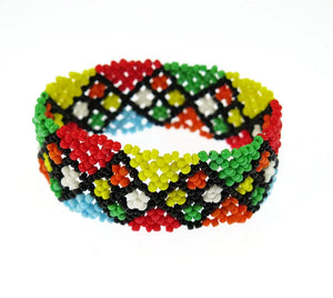 Hippy Friendship Seed Bead Bracelet Crochet Woven Rhombus Bracelets