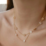 Simulated Pearl Choker Pendant Necklace Vintage Jewelry Gift
