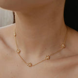 Simulated Pearl Choker Pendant Necklace Vintage Jewelry Gift