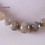 Gray Labradorite Beaded Necklace for Women