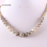 Gray Labradorite Beaded Necklace for Women