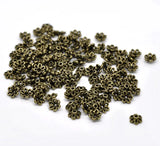 Antique Bronze Flower Bead Caps DIY Jewelry 6mmx2.8mm,300PCs