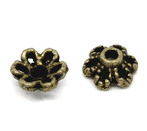 Antique Bronze Flower Bead Caps DIY Jewelry 6mmx2.8mm,300PCs