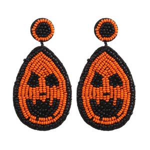 Skull Drip Dangle Drop Earrings Halloween Pumpkin Bat Ghost Earrings