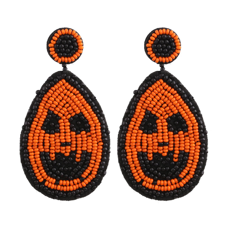 Skull Drip Dangle Drop Earrings Halloween Pumpkin Bat Ghost Earrings