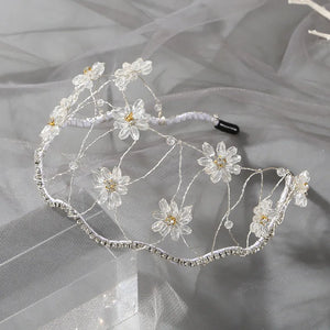 Beads Women Hairband Wedding Tiara Headband Bridal Crown Hair Accessories