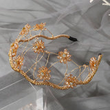 Beads Women Hairband Wedding Tiara Headband Bridal Crown Hair Accessories