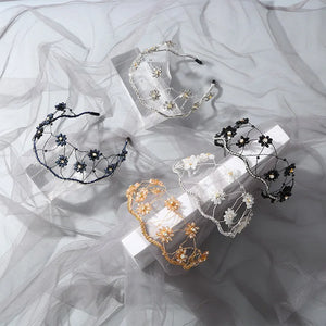 Beads Women Hairband Wedding Tiara Headband Bridal Crown Hair Accessories