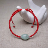 Big Jade Bracelet 925 Silver Women Girls Bracelets