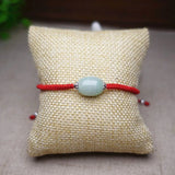 Big Jade Bracelet 925 Silver Women Girls Bracelets